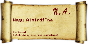 Nagy Almiréna névjegykártya